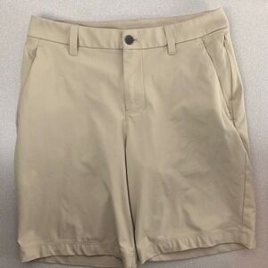 lululemon Commission Shorts Mens 29 Khaki Tan Technical Stretch Golf LM7BMIS